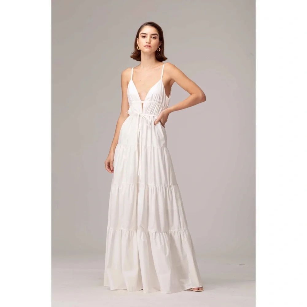 Anthropologie Sau Lee Tiered Maxi Dress